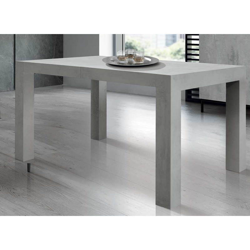 2339  Tavolo con base e piano finitura grigio cemento