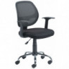 588  Tamy office chair, black fabric upholstered seat, 3 colours netting back