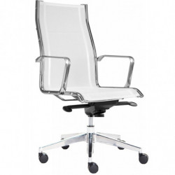617R  High or low version Ice office chair, black, white or grey netting upholstered seat