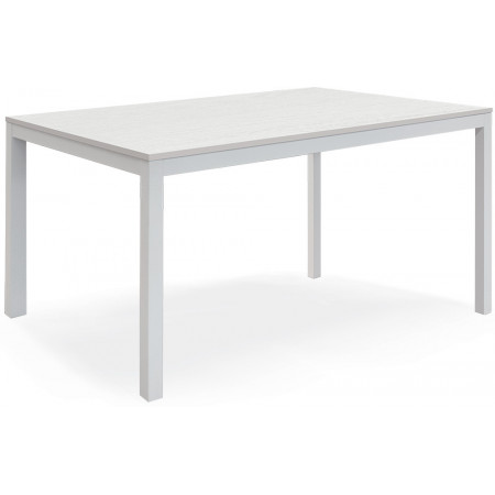 2355  Tavolo a libro o allungabile con base in metallo, piano bianco