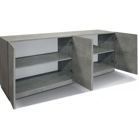 2377  Cement grey melamine finished sideboard 4 doors furniture