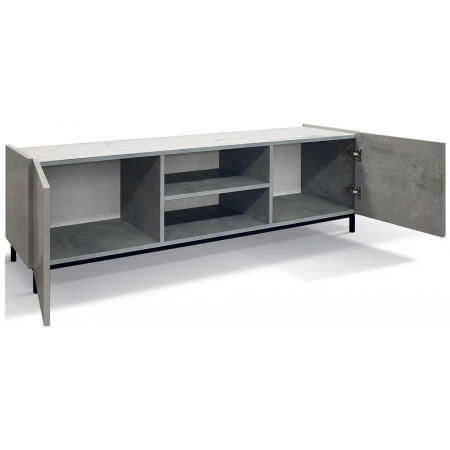 2386  Cement grey melamine 2 doors TV stand furniture