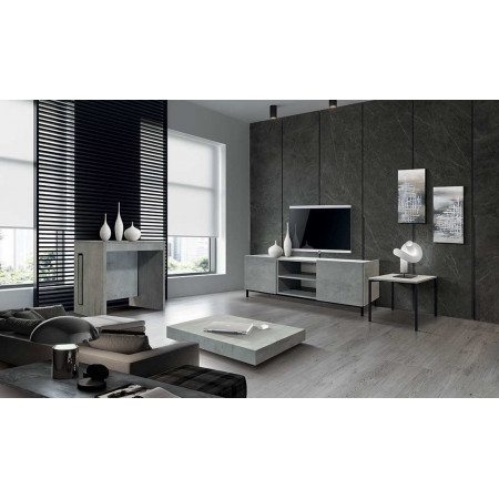 2386  Cement grey melamine 2 doors TV stand furniture