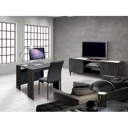 2387  Oxidized steel melamine 2 doors TV stand furniture