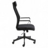 622  Office chair mod. Comfort, black fabric and netting upholstered seat