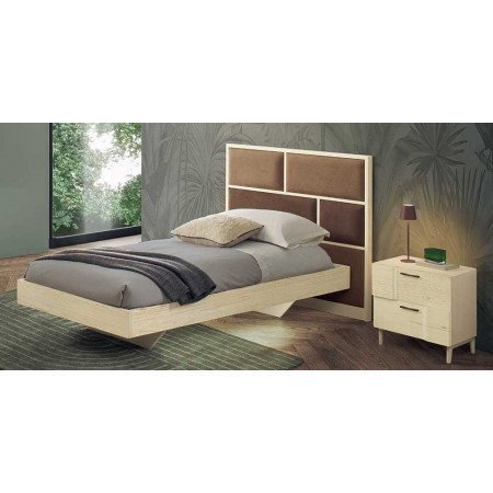 2424  Letto 1 piazza e mezza o singolo 1 piazza in legno grezzo o finito a scelta cliente
