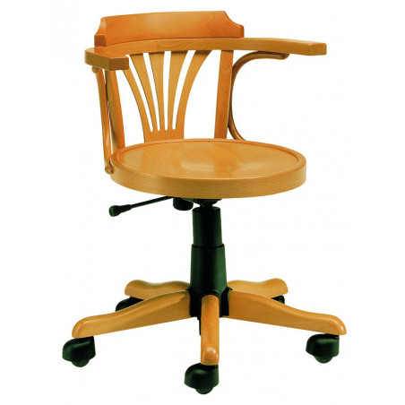496 Raw or finished swivel beech wood chair, finishing to choice