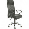 623 Mesh office chair, black leatherette and net upholstered seat