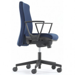 646  High or low version Zoe office chair, upholstered with fabric to choice