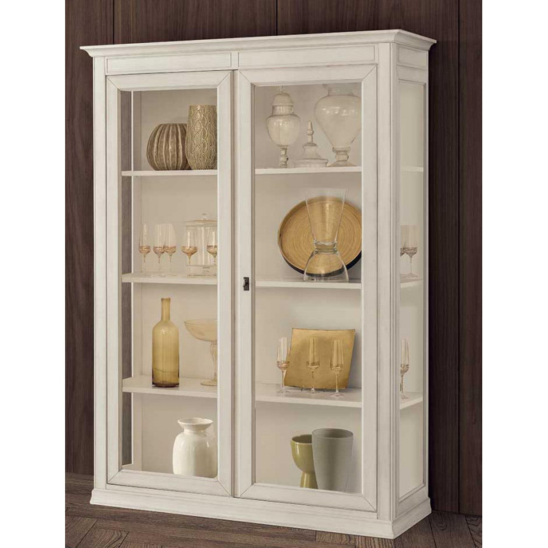 2515  Raw or finished wooden 2 door display cabinet, finishes to customer choice