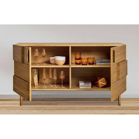 2522  Raw or finished wooden 2 doors sideboard furniture, finishes to customer choice
