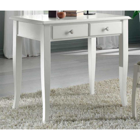 2553  Raw or finished wooden 2 drawers writing desk, finishes to customer choice