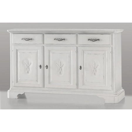 2567  Raw or finished wooden 3 doors sideboard, finishes to customer choice
