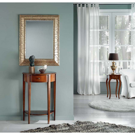 2591  Raw or finished cherry 1 drawer wall console, finishes to customer choice
