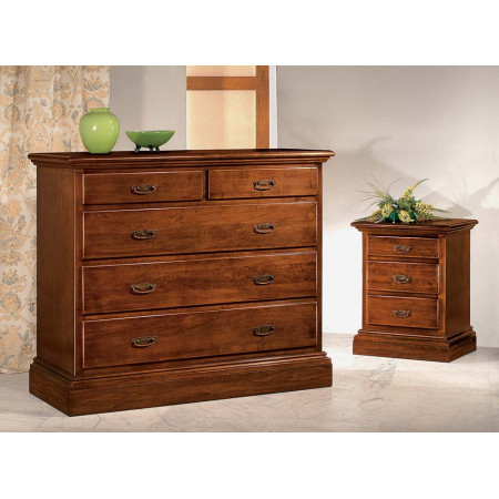 2596  Raw or finished wooden 5 drawers dresser, finishes to customer choice