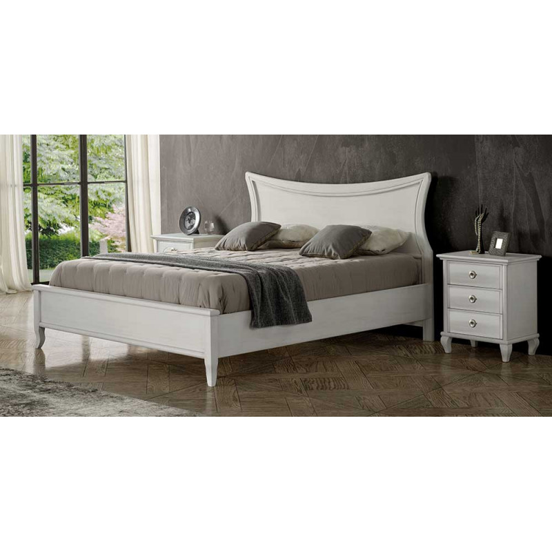 2603/M  King size bed, raw or lacquerings finishes