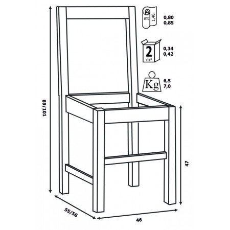 025/I-H/B  Raw or finished high or low stackable chair, finishes to choice