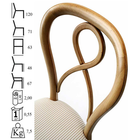 048  Raw or finished beech wood chair, finishes to choice