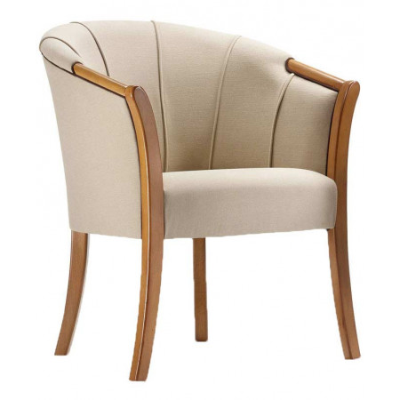 053  Raw or finished beech wood armchair, finishes to choice