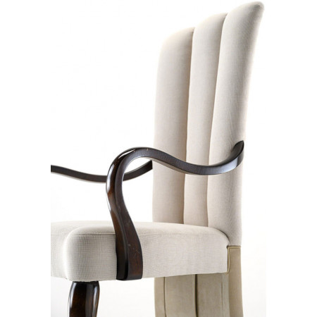 076/C  Raw or finished beech wood armchair, finishes to choice