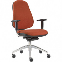 796B  Logica bianca sedia ufficio, tappezzata con tessuti a scelta