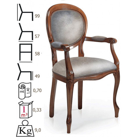 085/C  Raw or finished beech wood armchair, finishes to choice