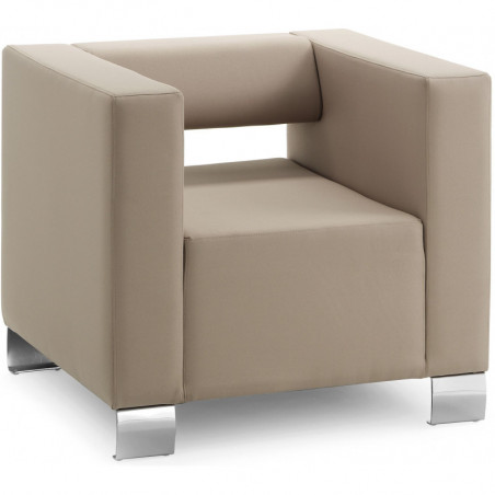 804P  Square fauteuil, upholstering with fabrics to choice