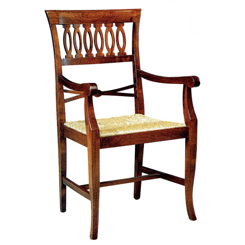 132/C  Raw or finished beech wood armchair, finishes to choice