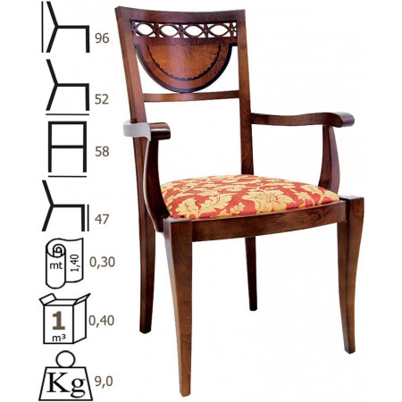142/C  Raw or finished beech wood armchair, finishes to choice