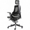 501 Wow office chair with black or white structure grey netting upholstered