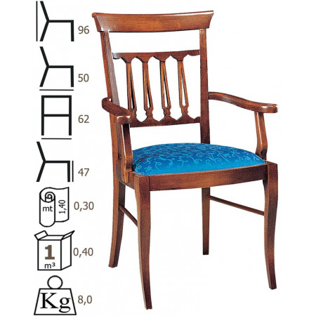 147/C  Raw or finished beech wood armchair, finishes to choice