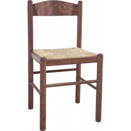 155  Finished beech wood PISA chair, marsh straw seat