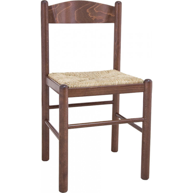 155  Finished beech wood PISA chair, marsh straw seat