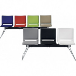 810P  Waiting bech with 2-3-4 seating, plastic or with upholstered panel seat