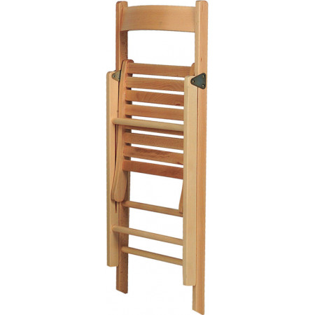 412  Natural or walnut beech wood folding high