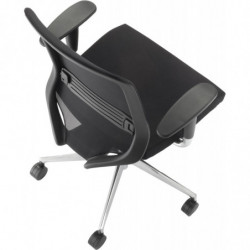 875  Eolo sedia ufficio schienale in rete, sedile tappezzato con tessuti a scelta