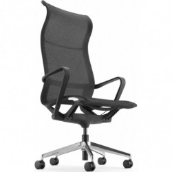 872  Evolution sedia ufficio versione alta o bassa, seduta in rete nera