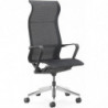 872  High or low version Evolution office chair, black netting seat and back