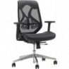 873N  Dafne office chair with black structure, black netting back, upholstered seat