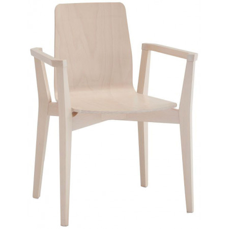 004/C  Raw or finished beech wood armchair, finishes to choice