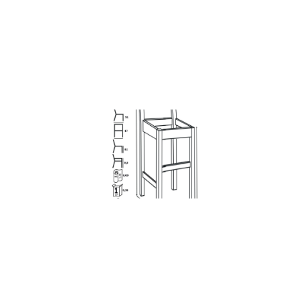 004/SG  Raw or finished beech wood stool, finishes to choice