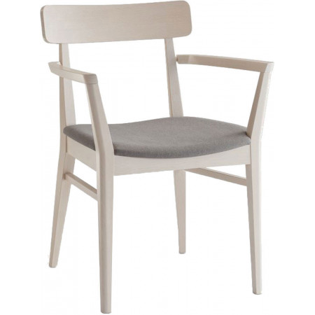 010/C  Raw or finished beech or ash wood armchair, finishes to choice