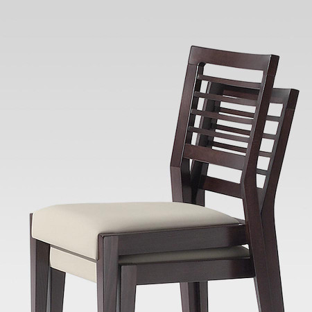 019  Raw or finished beech wood stackable chair, finishes to choice