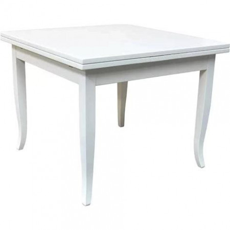 202/ECO  Tavolo a libro, gambe sciabola o tornite, finiture noce o laccato bianco