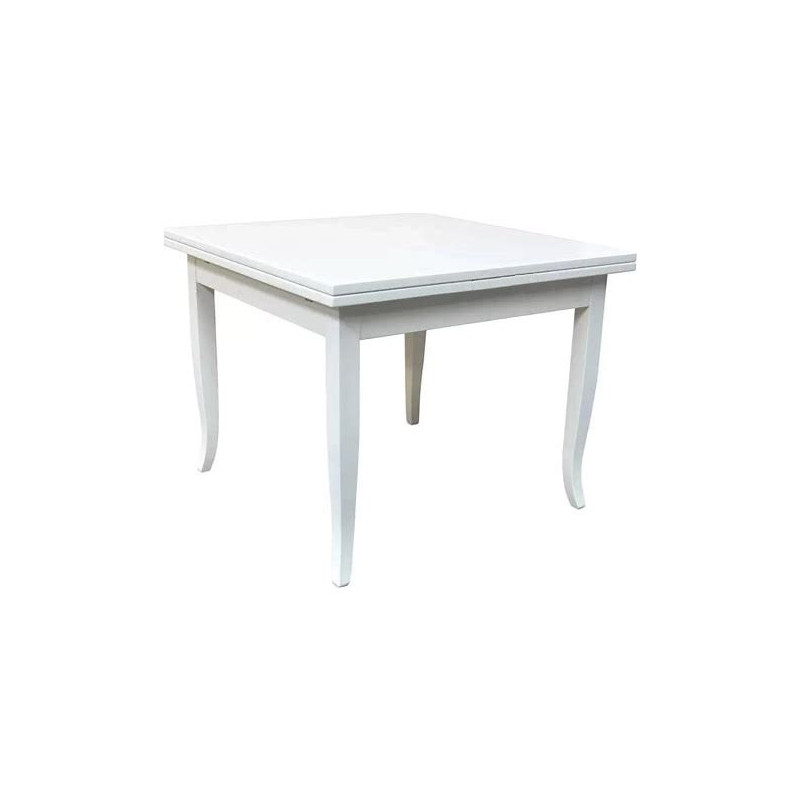 202/ECO  Walnut or white finished folding table, sword or turned legs