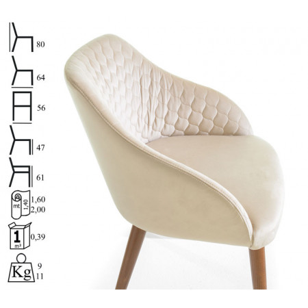 027  Raw or finished beech wood armchair, finishes to choice