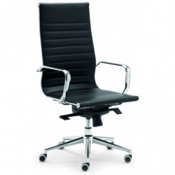 882T  High or low version Zeus Tappezzata office chair, leatherette 6 colour s upholstered seat