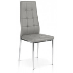 935  sedia cromata tappezzata ecopelle 4 colori