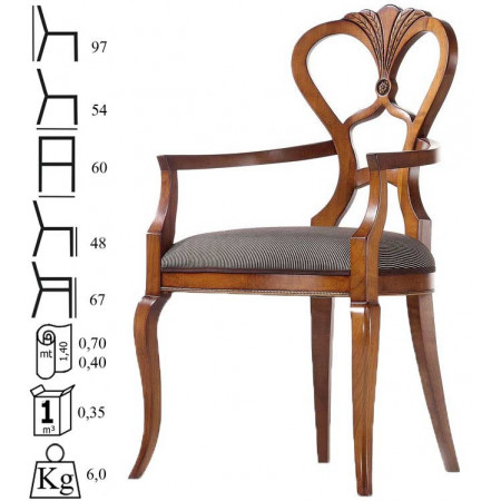 062/C  Raw or finished beech wood armchair, finishes to choice