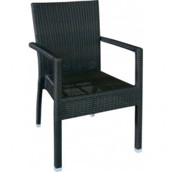 740P   Outdoor use stackable armchair black or beown colours